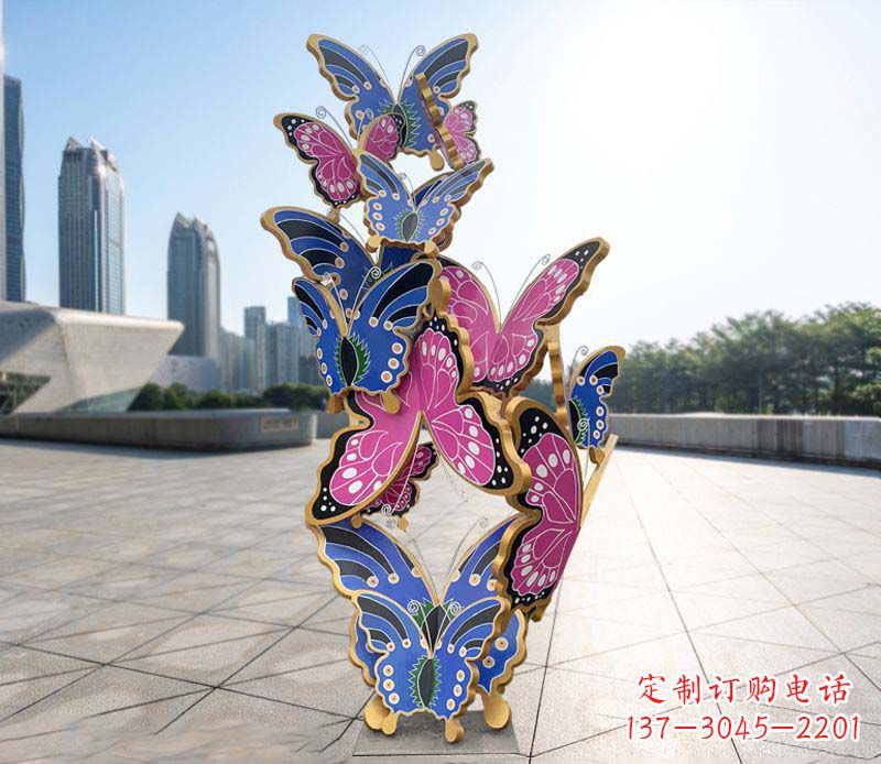 彩色/仿真/蝴蝶/不锈钢-彩色仿真蝴蝶不锈钢雕塑 彩色/仿真/蝴蝶/不锈钢-彩色仿真蝴蝶不锈钢雕塑