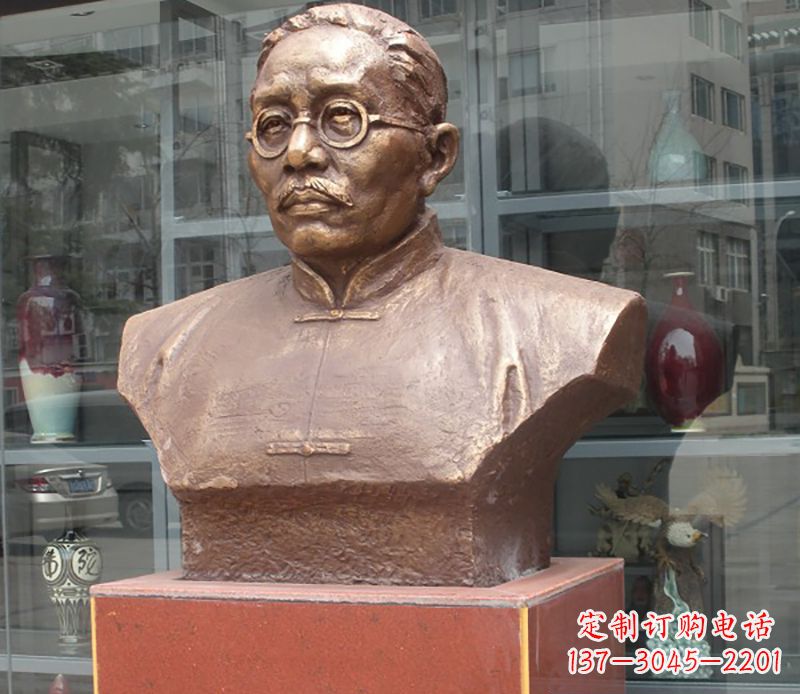 蔡元培胸像人物铜雕