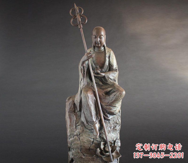 藏佛寺庙景观玻璃钢仿铜摆件