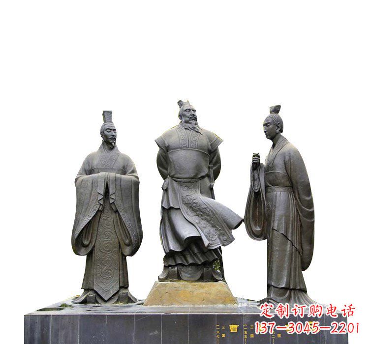 曹操曹丕曹植铜雕