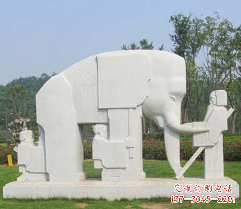 曹冲称象公园抽象景观石雕