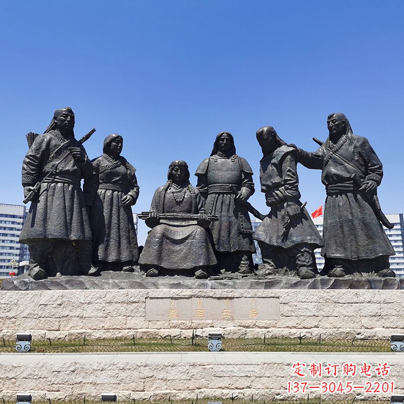 草原母亲人物情景雕塑景观