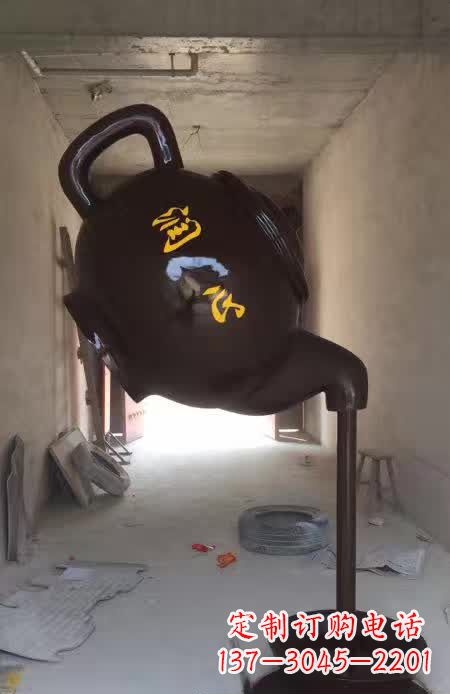 茶壶景观铜雕