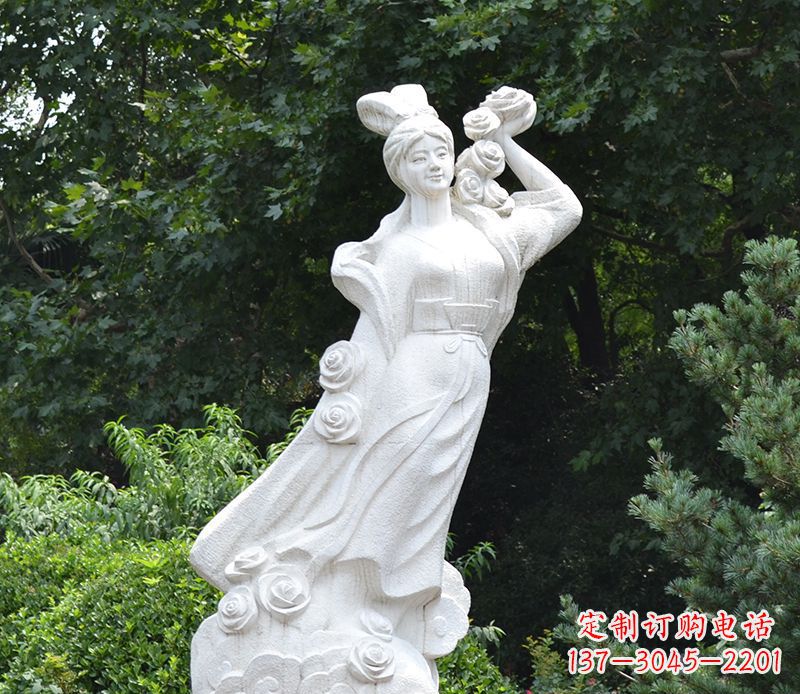 嫦娥奔月景观石雕