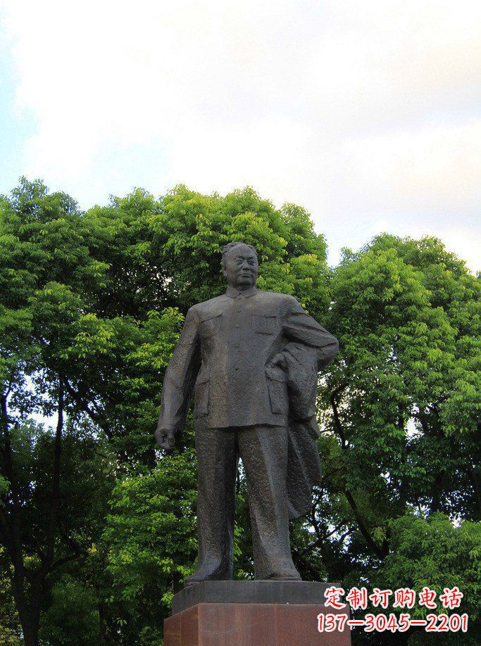 陈毅近代名人铜雕