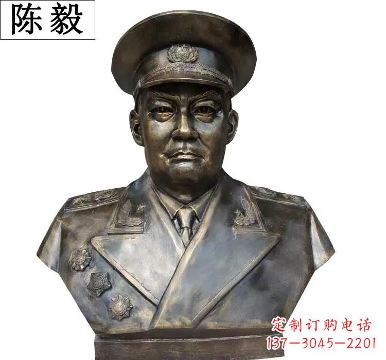 陈毅胸像铜雕