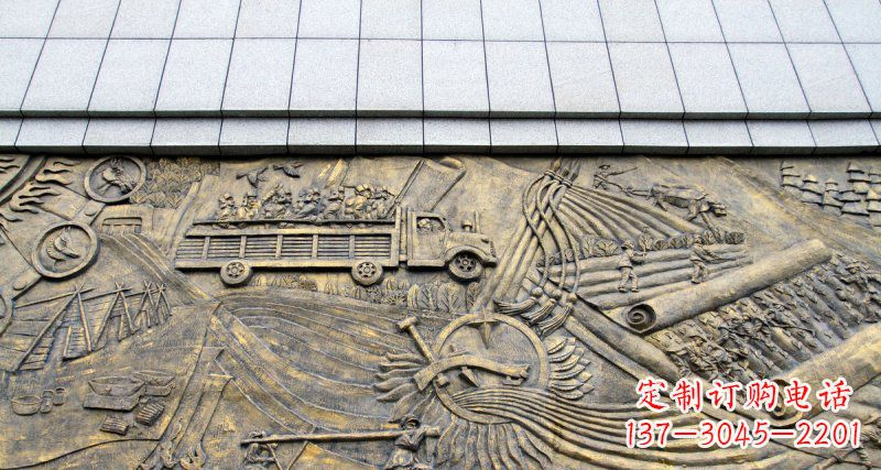 城广场浮雕墙铜浮雕