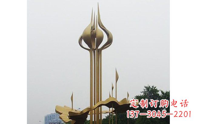 莲花雕塑 - 城市/不锈钢/抽象/莲花 莲花雕塑 - 城市/不锈钢/抽象/莲花