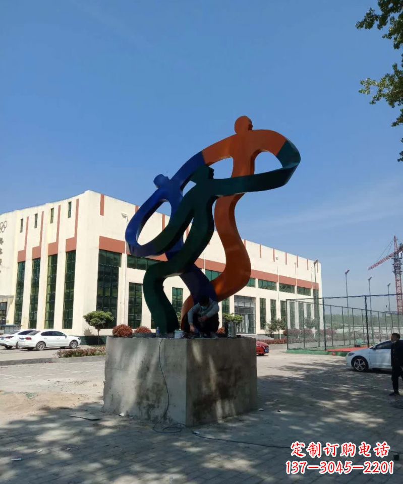 城市不锈钢创意线条雕塑