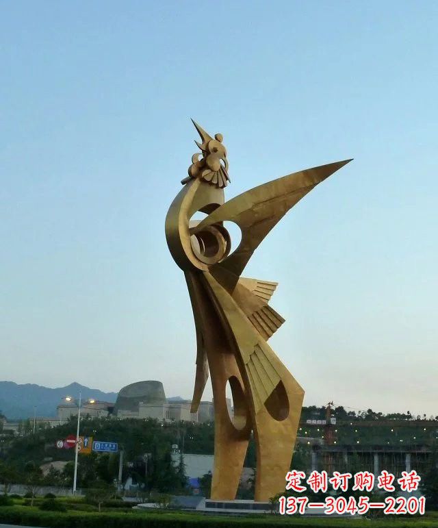 凤凰雕塑 - 城市/不锈钢/凤凰/展翅 凤凰雕塑 - 城市/不锈钢/凤凰/展翅