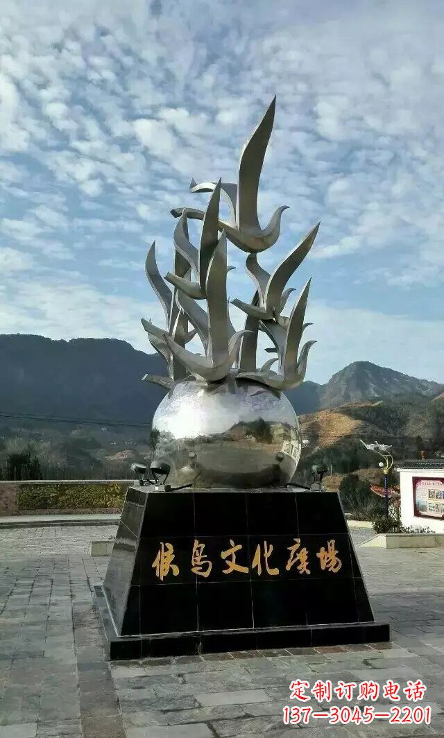 城市不锈钢候鸟雕塑