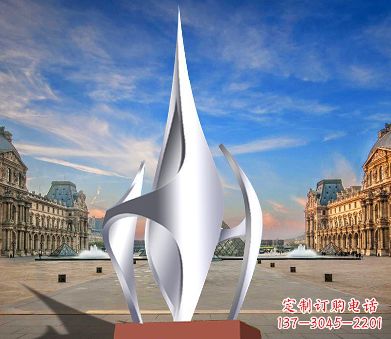 城市不锈钢希望之光雕塑