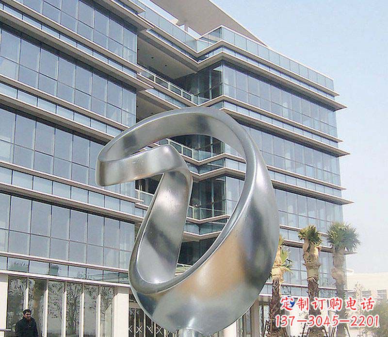 城市不锈钢艺术标识摆件雕塑