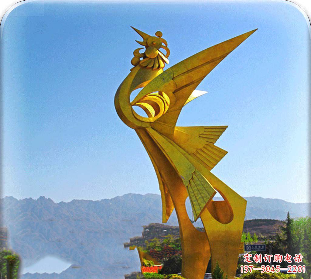 凤凰雕塑 - 城市/不锈钢/展翅/凤凰/景观 凤凰雕塑 - 城市/不锈钢/展翅/凤凰/景观