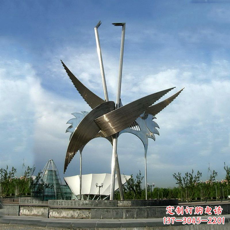 仙鹤雕塑 - 城市/广场/不锈钢/铁艺/抽象/仙鹤/景观 仙鹤雕塑 - 城市/广场/不锈钢/铁艺/抽象/仙鹤/景观