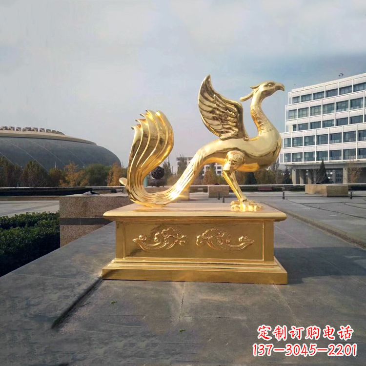 城市广场的朱雀雕塑 城市广场的朱雀雕塑