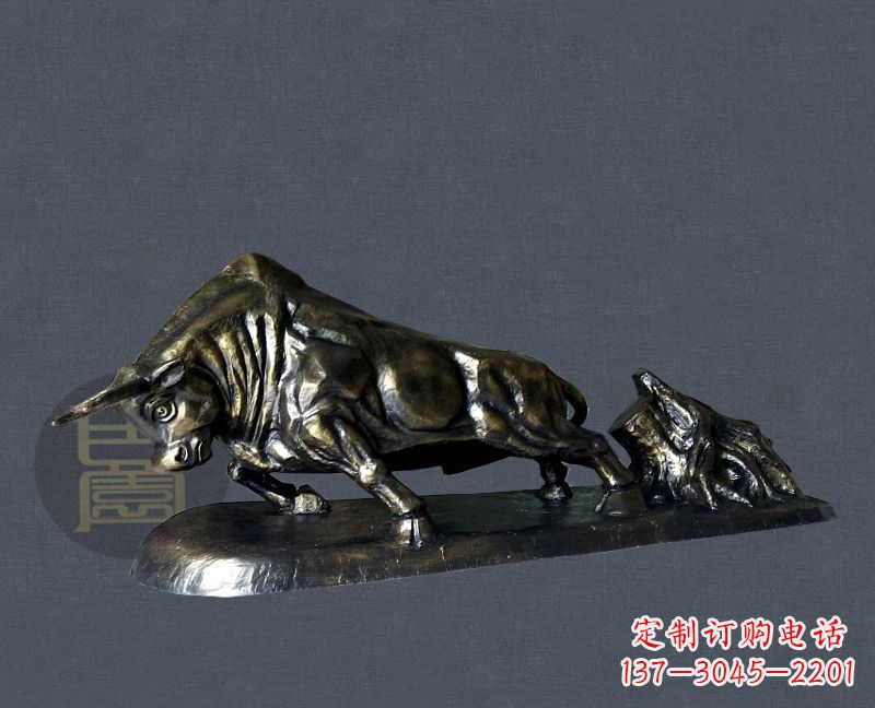 城市景观拓荒牛铜雕