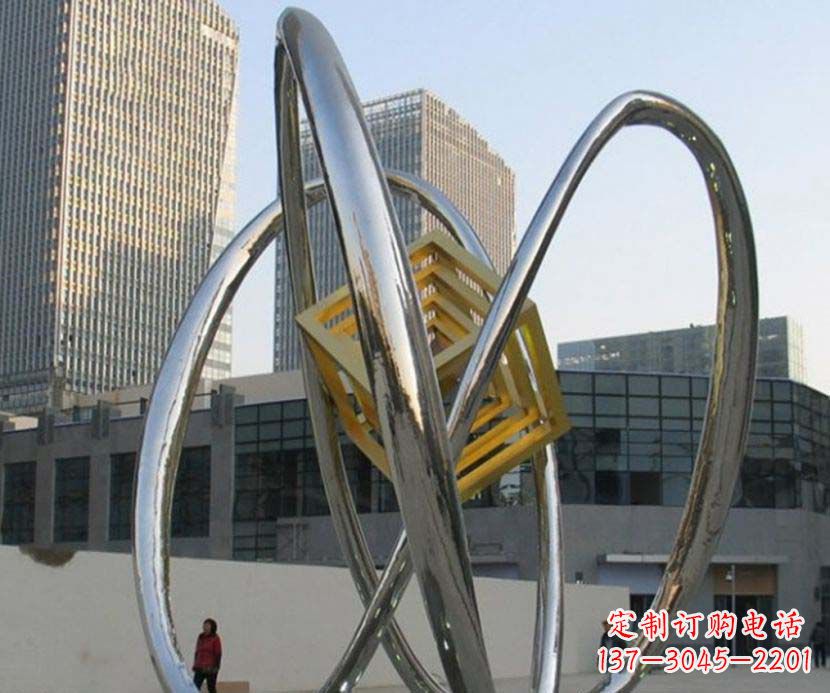 城市镜面不锈钢景观雕塑