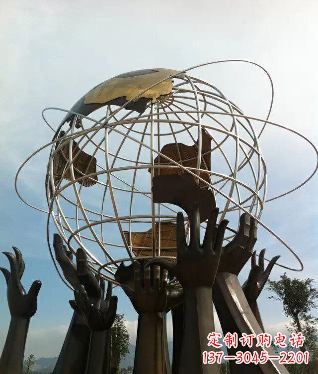 石家庄的地球雕塑一个城市的精神象征 石家庄的地球雕塑一个城市的精神象征