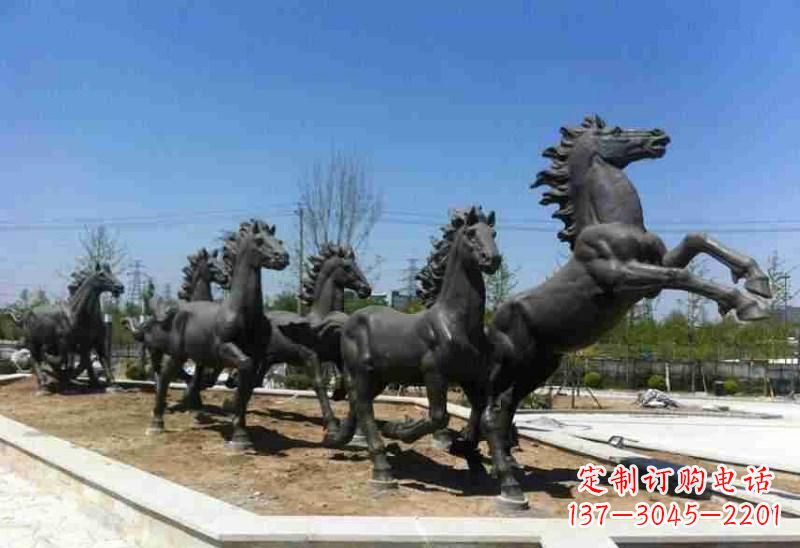 城市园林奔马铸铜雕塑