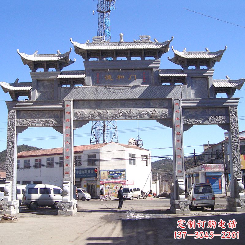 石牌楼雕塑 - 城镇/街道/石牌楼 石牌楼雕塑 - 城镇/街道/石牌楼
