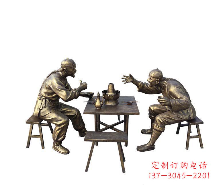吃火锅街边景观摆件