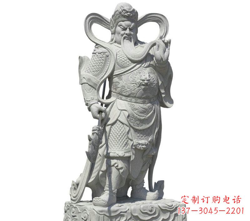 关公雕塑 - 持刀/关公/财神/石雕 关公雕塑 - 持刀/关公/财神/石雕