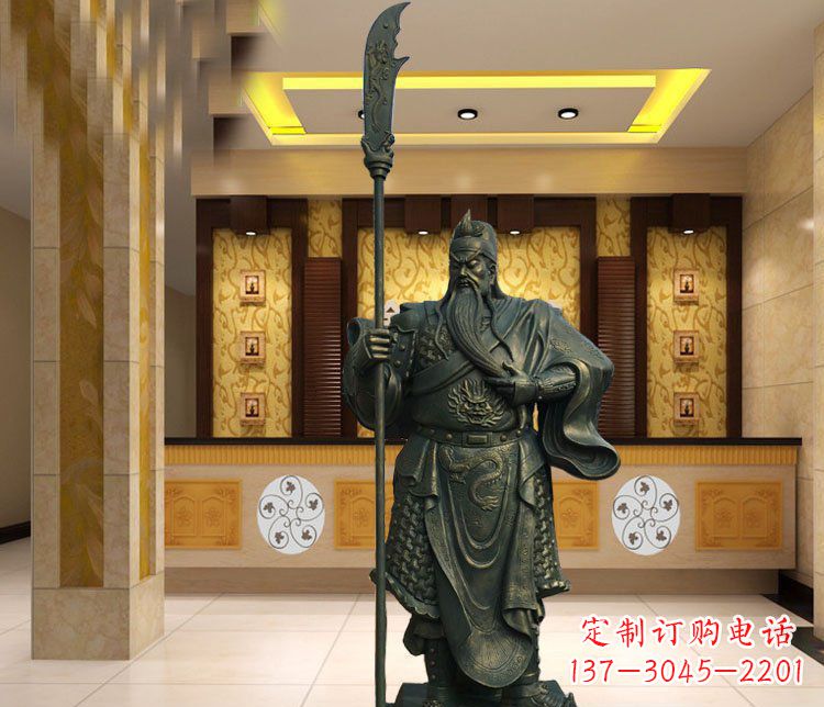 关公雕塑 - 持刀/关公/圣人 关公雕塑 - 持刀/关公/圣人