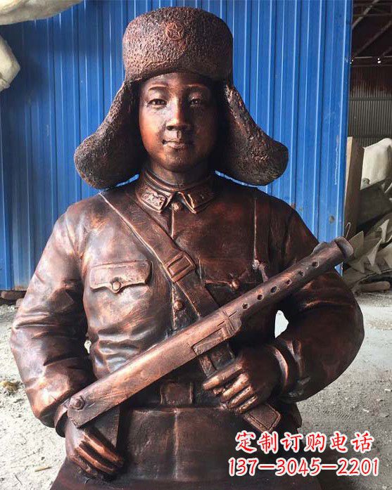 持枪的雷锋半身像