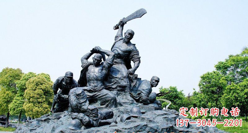 红军雕塑传承冲锋精神 红军雕塑传承冲锋精神