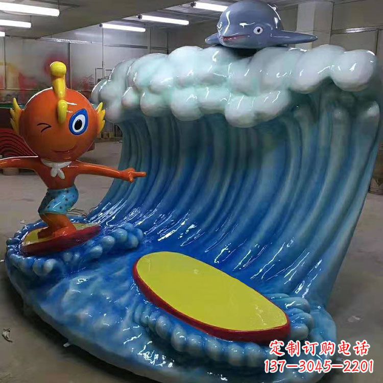 玻璃钢雕塑 - 冲浪/玻璃钢/海豚 玻璃钢雕塑 - 冲浪/玻璃钢/海豚
