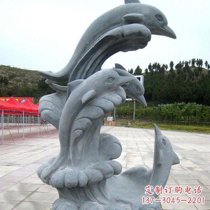 大理石雕塑 - 冲浪/海豚/大理石 大理石雕塑 - 冲浪/海豚/大理石