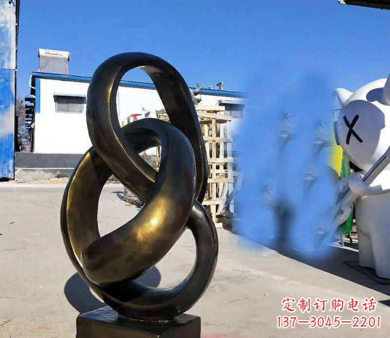 抽象标志广场景观铜雕塑 抽象标志广场景观铜雕塑