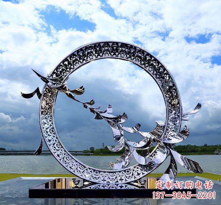 大雁雕塑 - 抽象/不锈钢/大雁 大雁雕塑 - 抽象/不锈钢/大雁