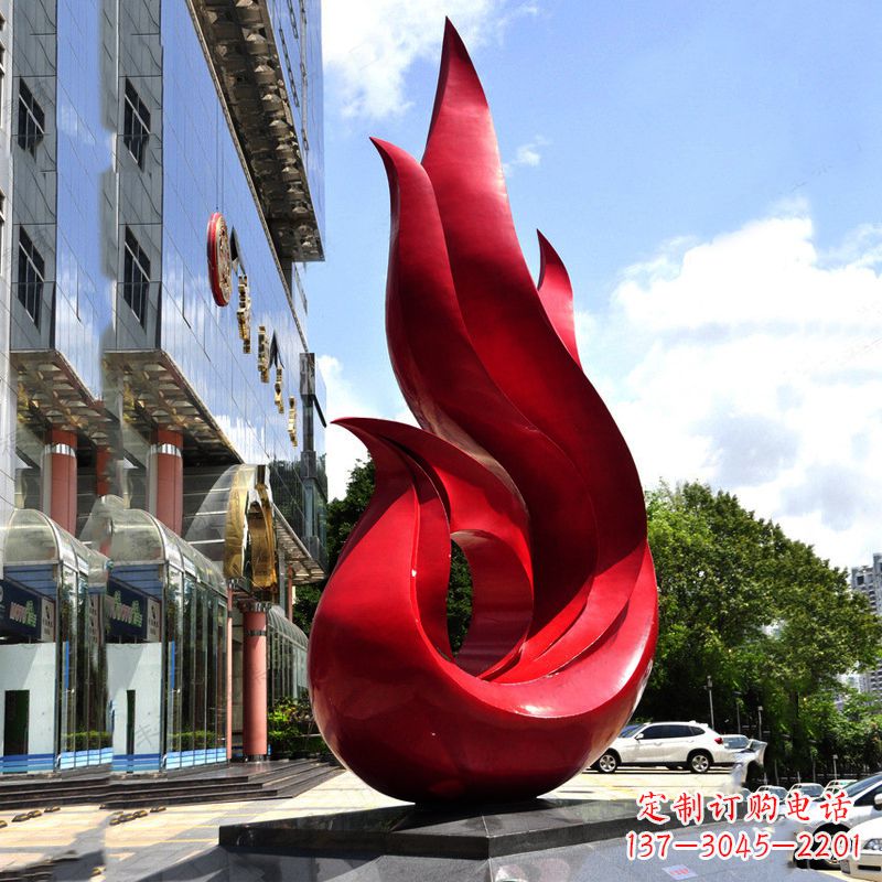 抽象不锈钢凤凰雕塑-小区企业广场景观动物雕塑