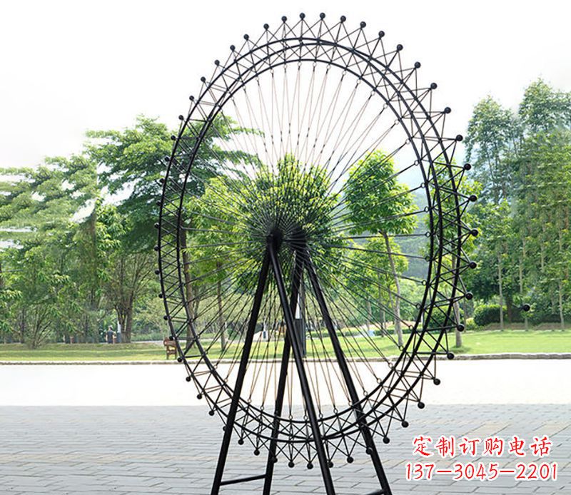 摩天轮雕塑 - 抽象/不锈钢/摩天轮 摩天轮雕塑 - 抽象/不锈钢/摩天轮