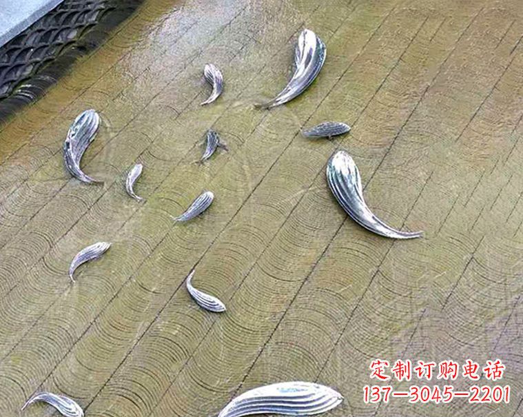 抽象不锈钢小鱼雕塑