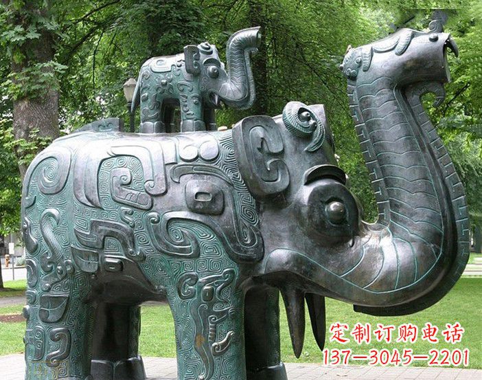 抽象大象铜雕