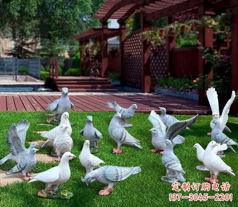 抽象鸽子雕塑