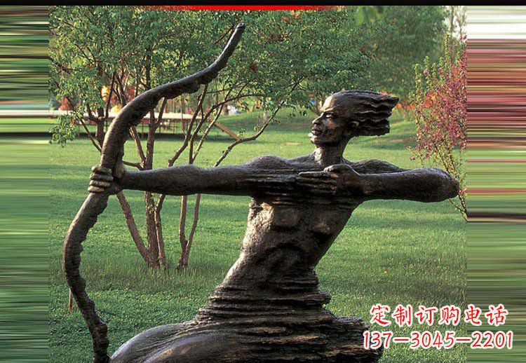 古代神话中的后羿雕塑 古代神话中的后羿雕塑