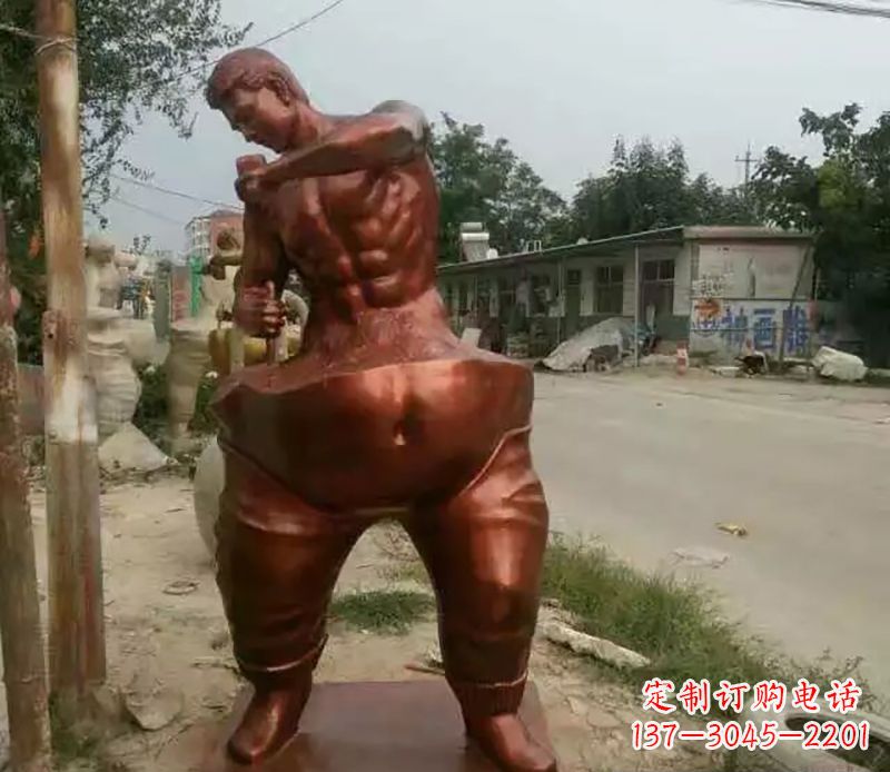 抽象人广场铜雕