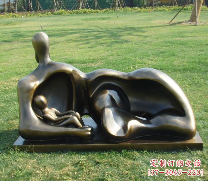 抽象人物母爱铜雕公园景观雕塑 (3)