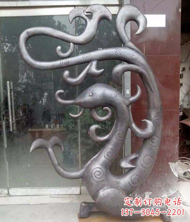 抽象蛇景观动物铜雕