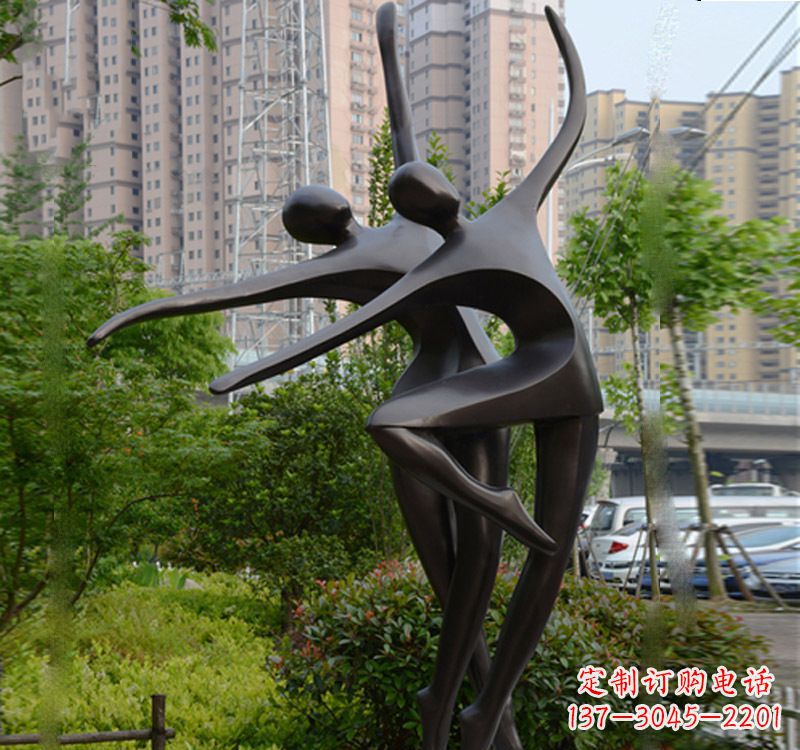 抽象跳舞人物铜雕