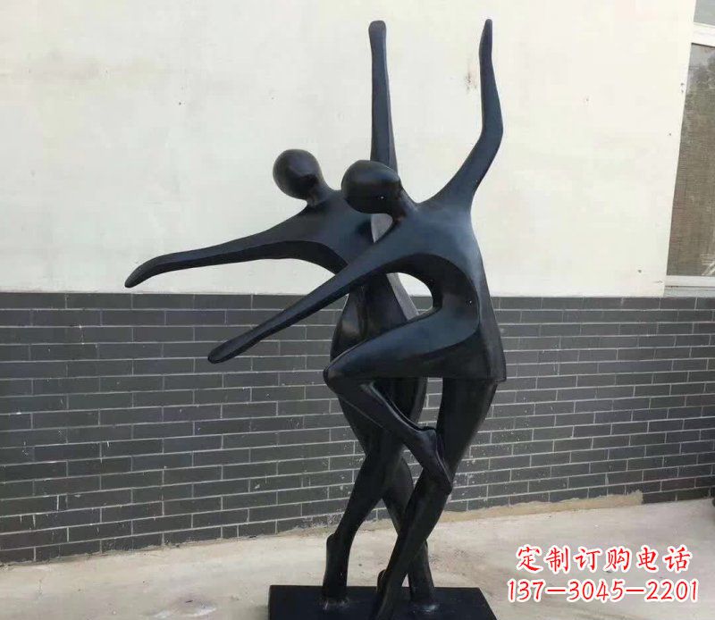 抽象跳舞人物铜雕 (2)