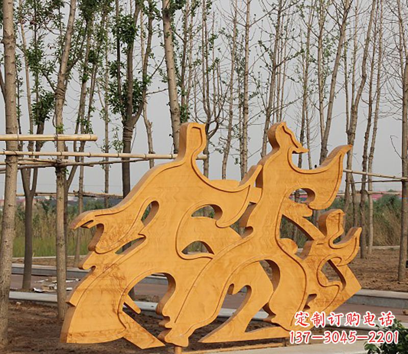 抽象舞蹈剪纸雕塑