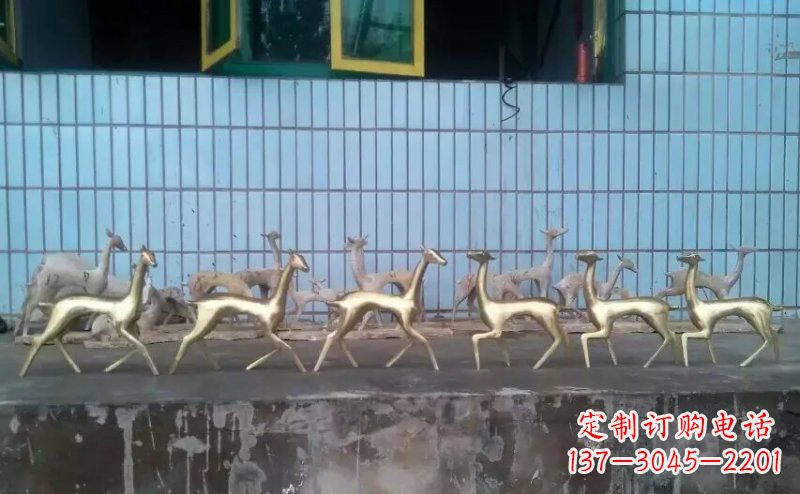 抽象小鹿公园动物铜雕 抽象小鹿公园动物铜雕
