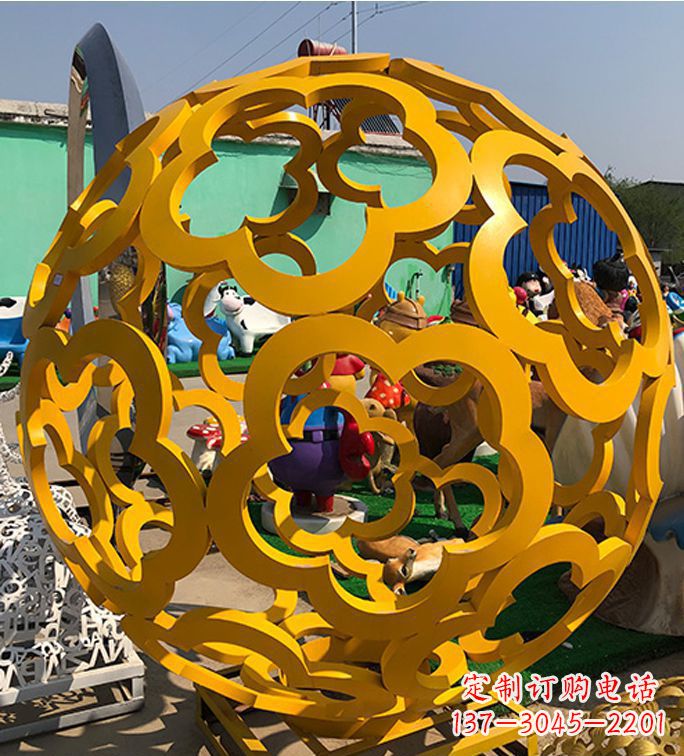 创意镂空球园林雕塑