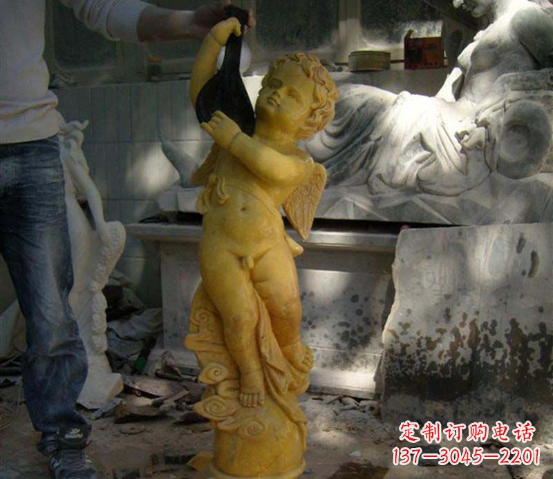 吹拉弹唱小天使石雕