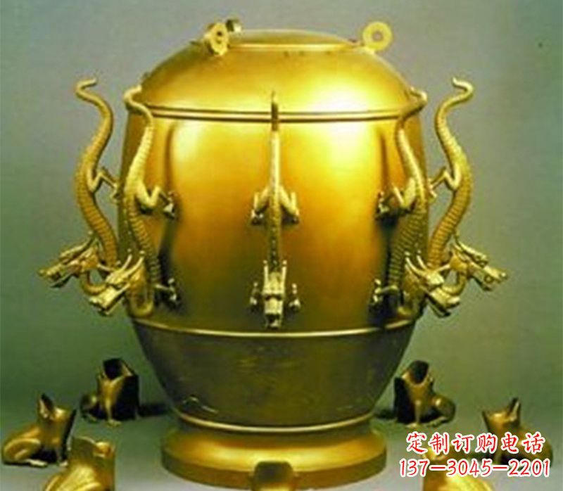 纯铜古天文仪器地震仪地动仪铸铜雕塑